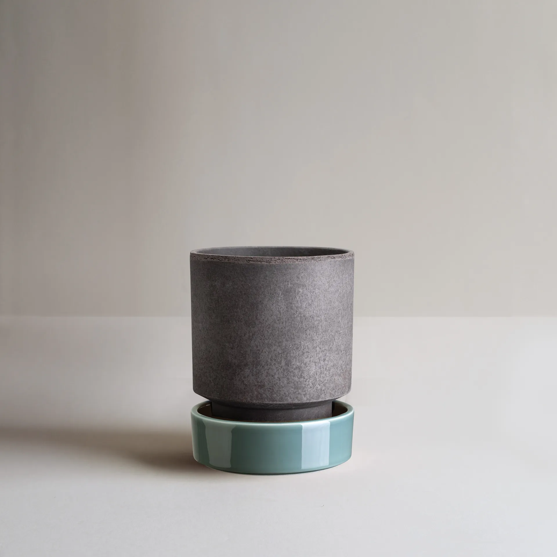 Hoff pot, Ø16 cm, Raw Grey-Misty Blue Bergs Potter