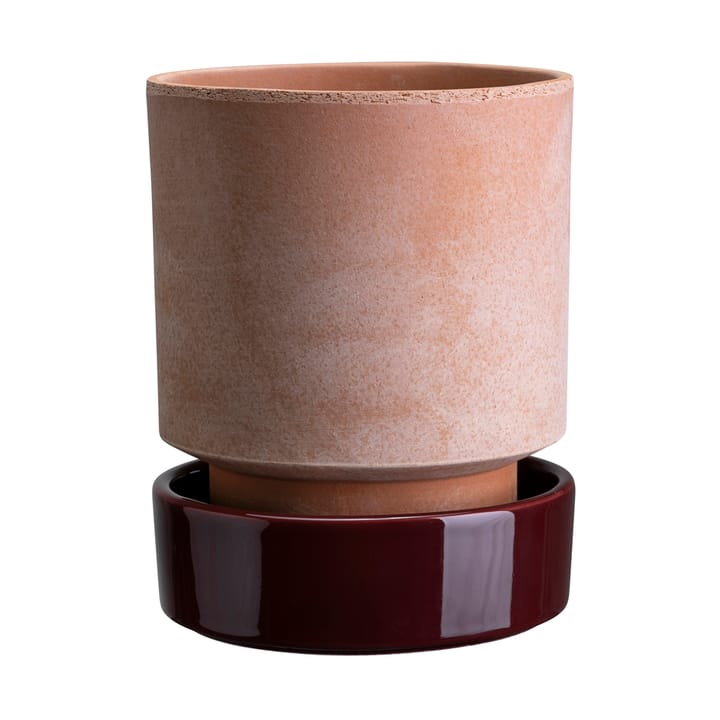 Hoff pot - Ø16 cm, Raw Rosa-Deep Burgundy - Bergs Potter