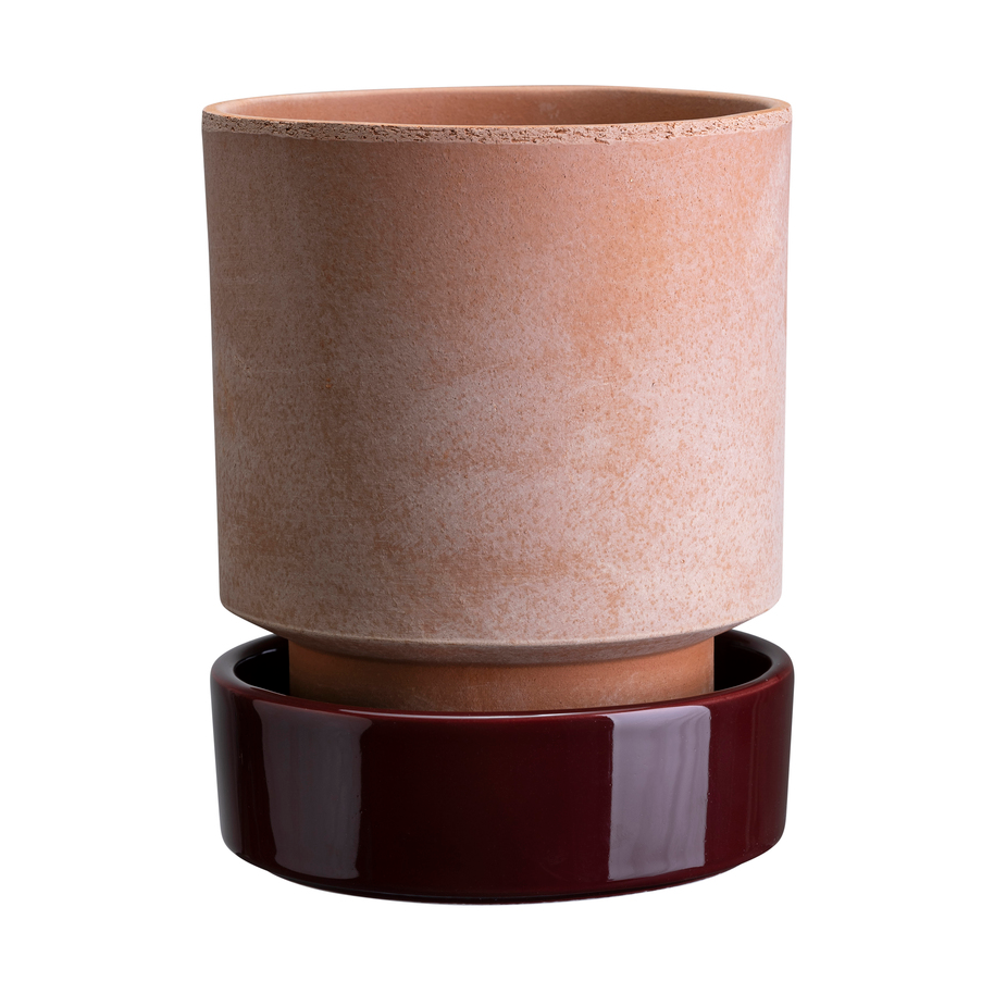 Bergs Potter Hoff pot o16 cm, Raw Rosa-Deep Burgundy