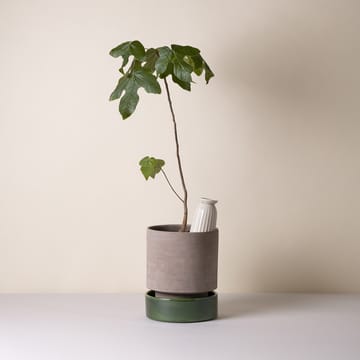 Hoff pot - Ø18 cm, Raw Grey-Emerald Green - Bergs Potter