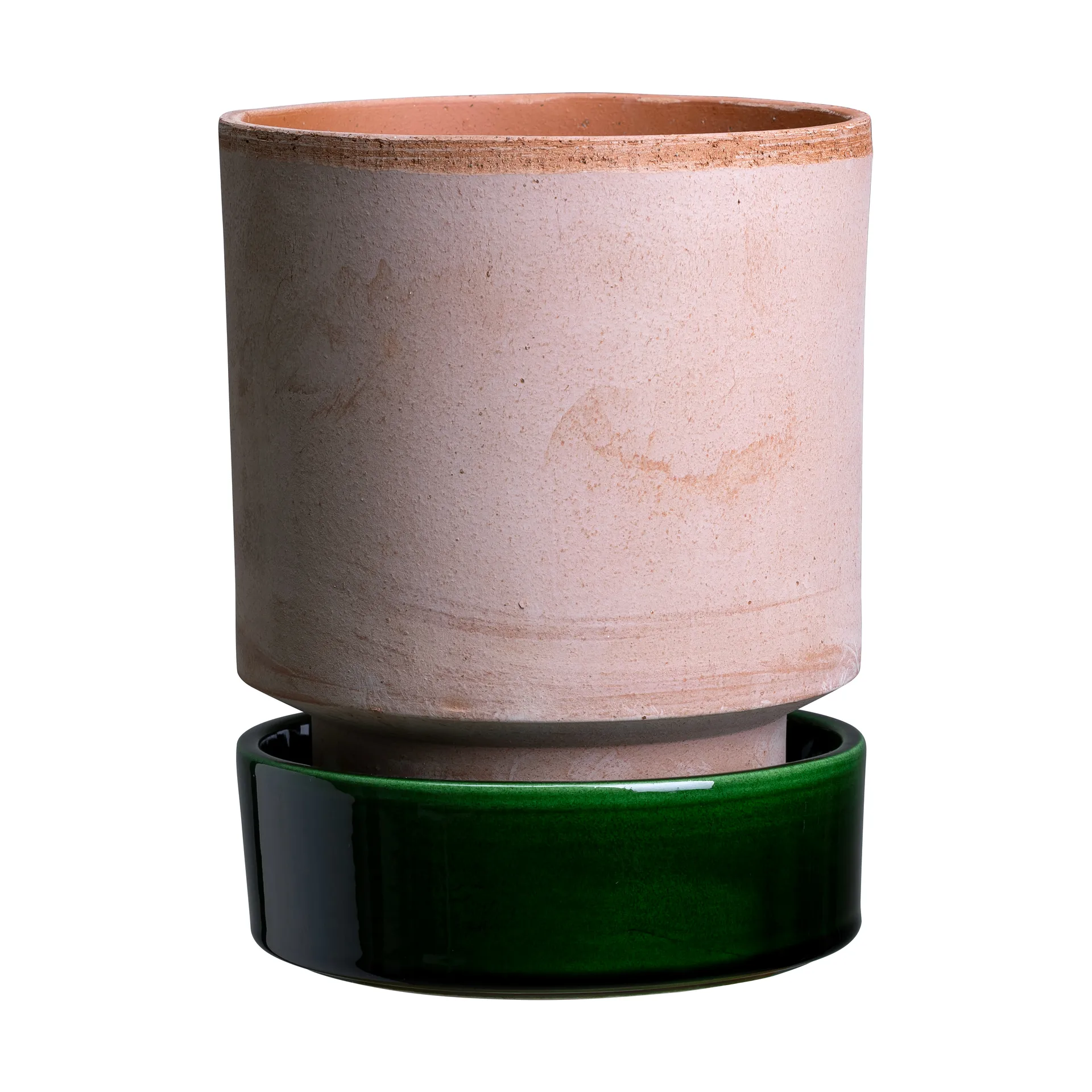 Hoff pot, Ø18 cm, Raw Rosa-Emerald Green Bergs Potter