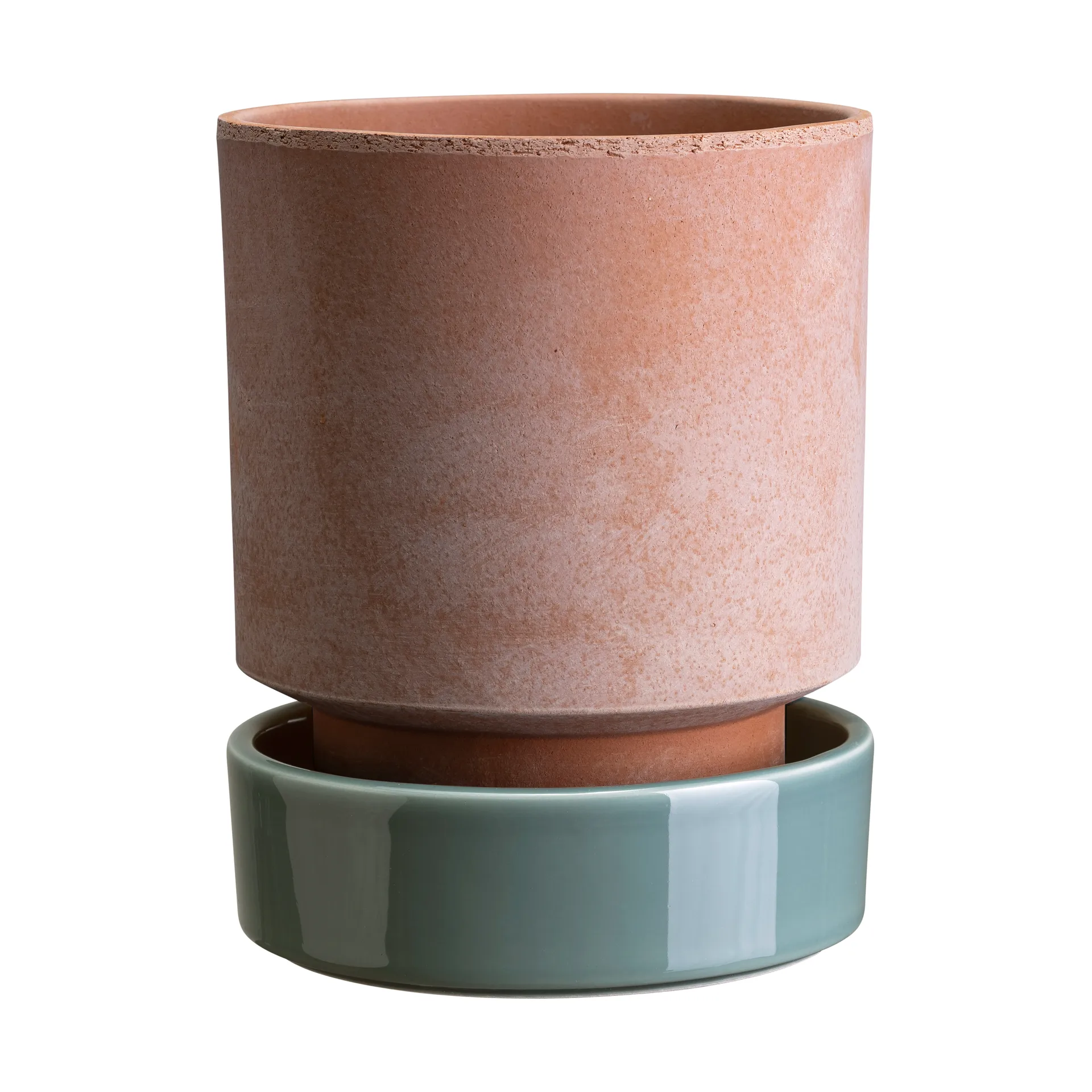 Hoff pot, Ø18 cm, Raw Rosa-Misty Blue Bergs Potter