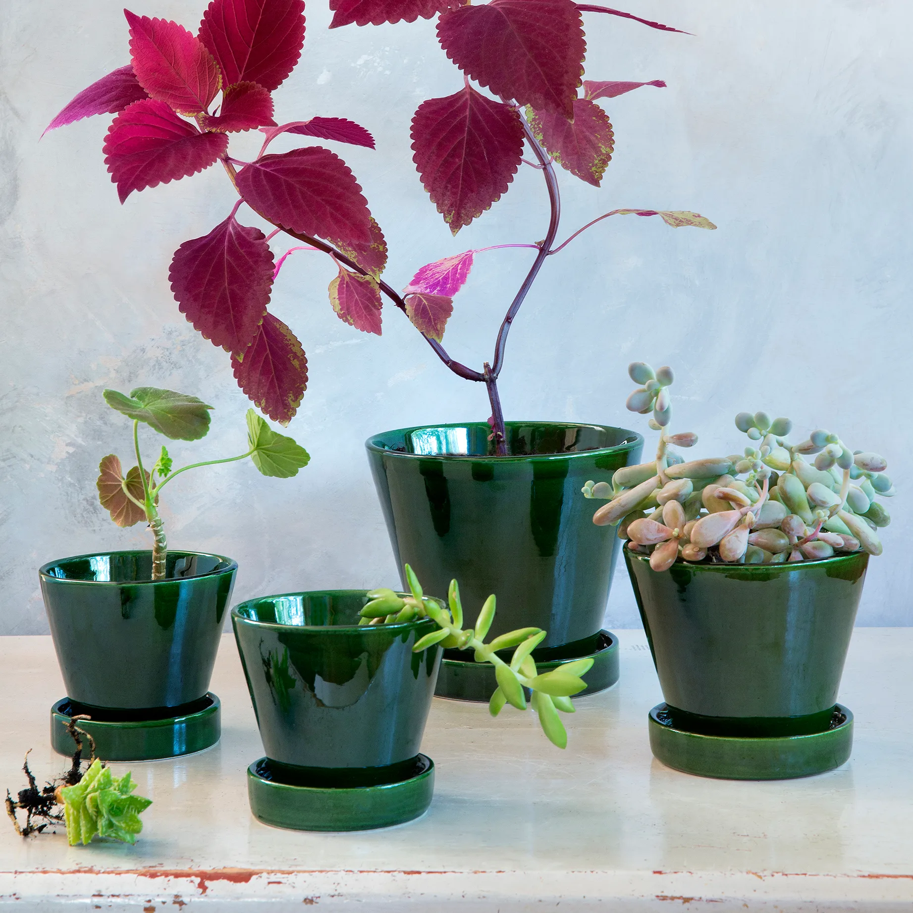 Julie pot geglazuurd Ø13 cm, Green emerald Bergs Potter