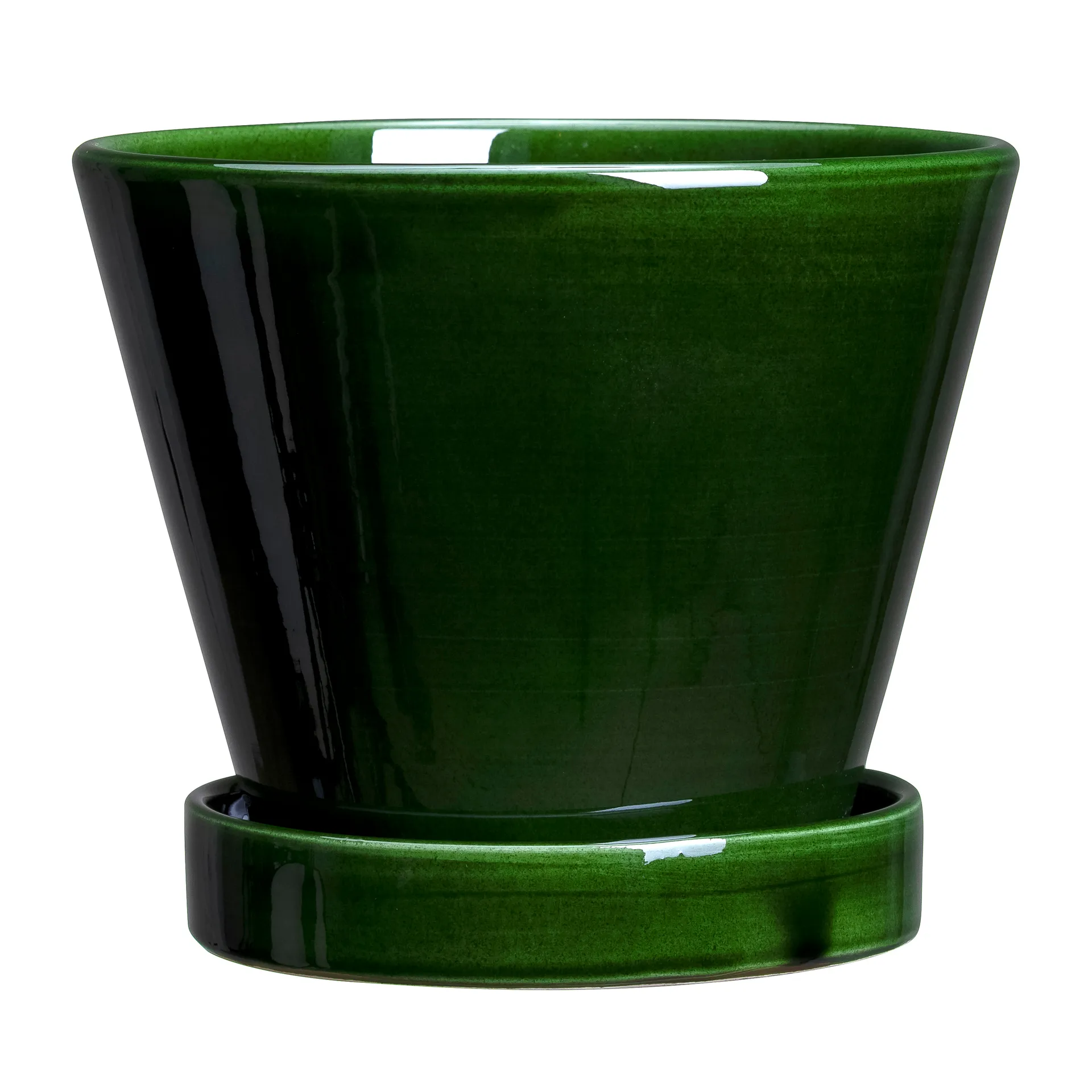 Julie pot geglazuurd Ø13 cm, Green emerald Bergs Potter