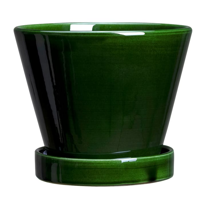 Julie pot geglazuurd Ø13 cm - Green emerald - Bergs Potter