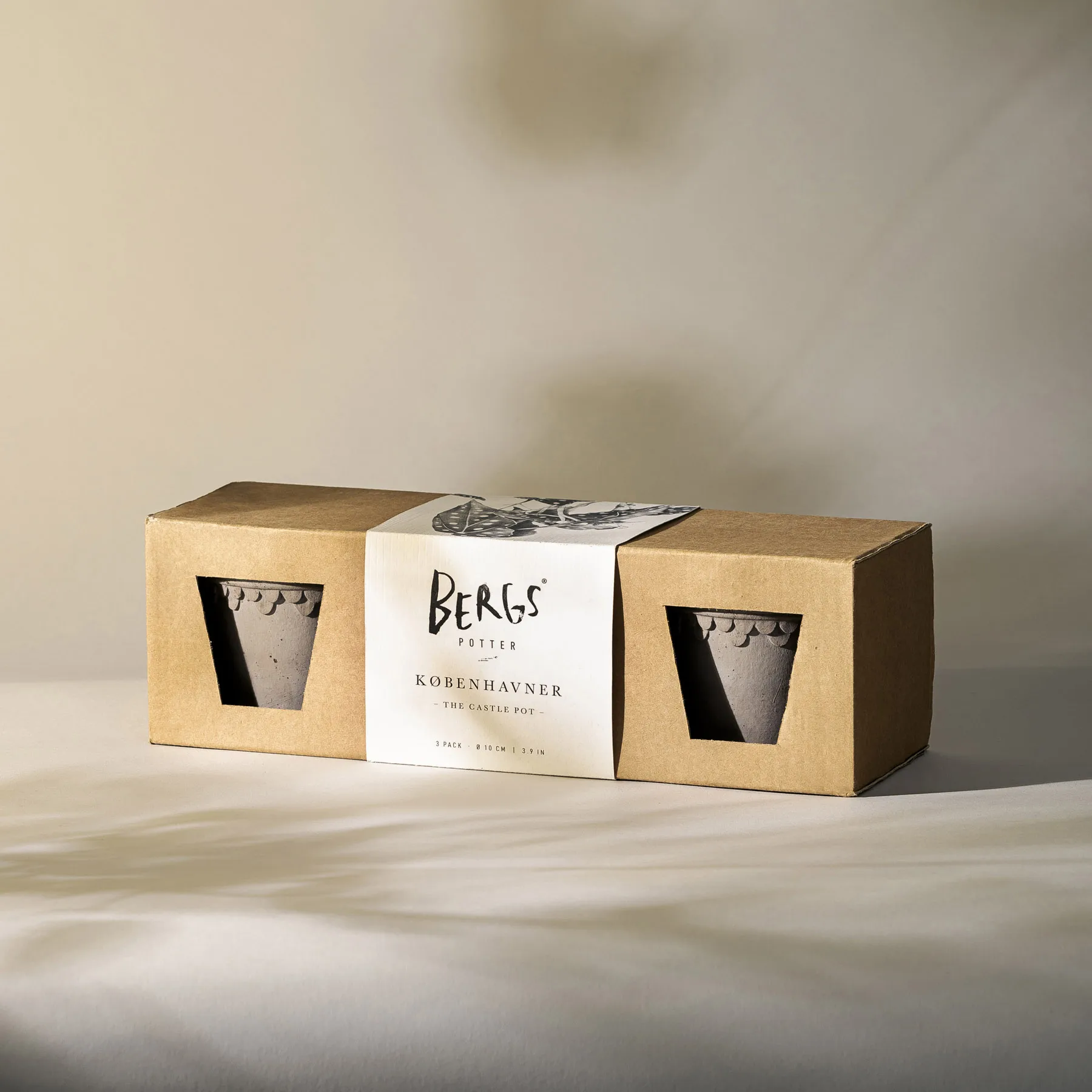 Københavner bloempot Ø10 cm 3-pack, Grey Bergs Potter