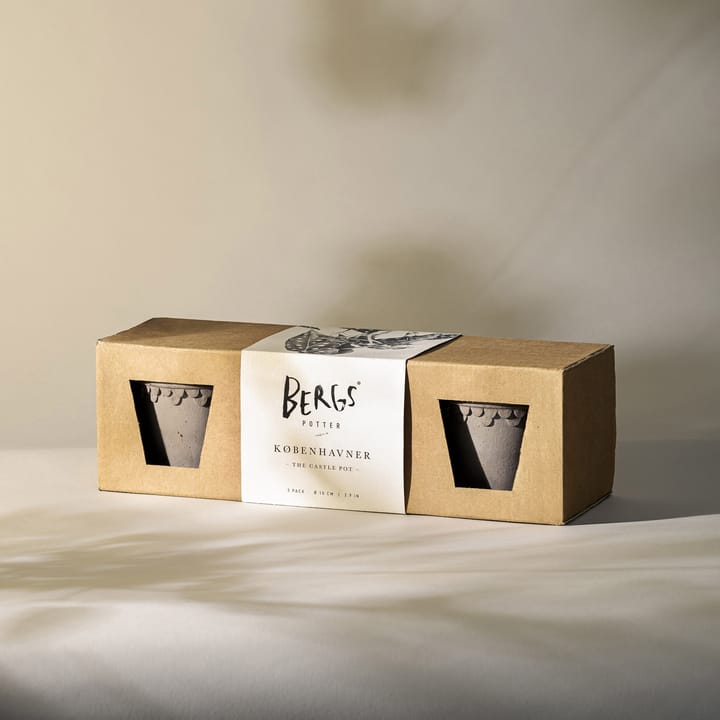 Københavner bloempot Ø10 cm 3-pack, Grey Bergs Potter