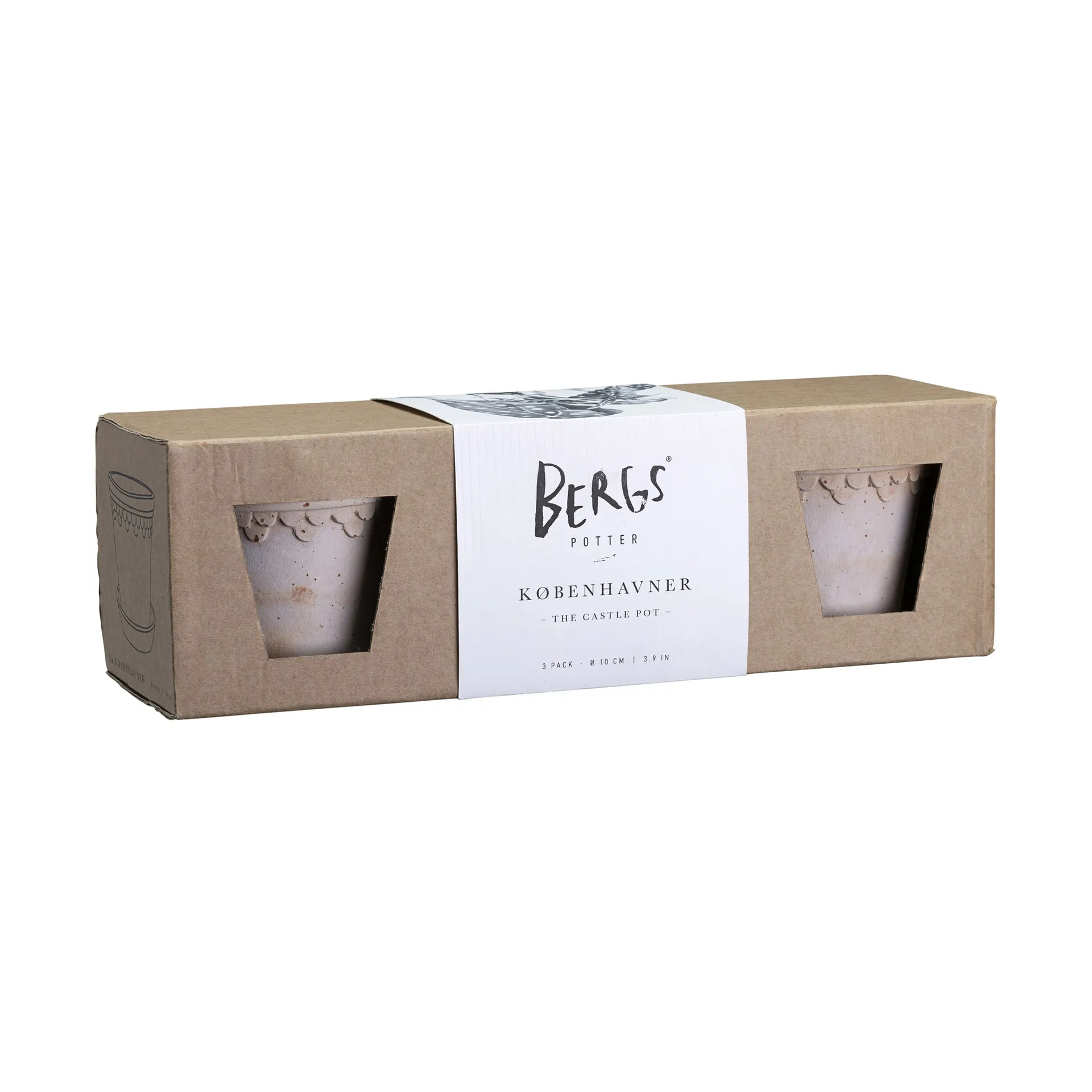 Københavner bloempot Ø10 cm 3-pack, Rosa Bergs Potter