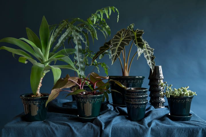 Københavner pot geglazuurd Ø10 cm, Blauw Bergs Potter