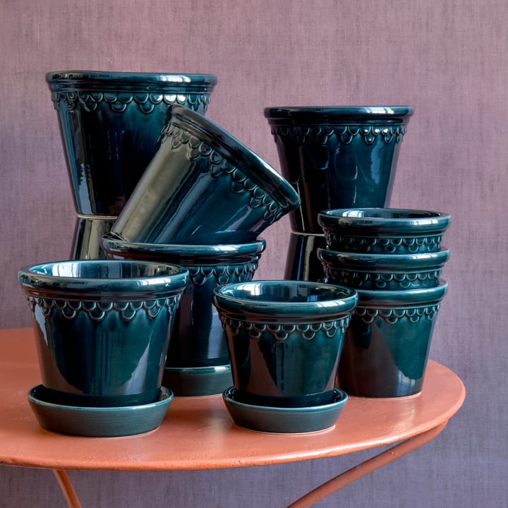 Københavner pot geglazuurd Ø16 cm, Blauw Bergs Potter