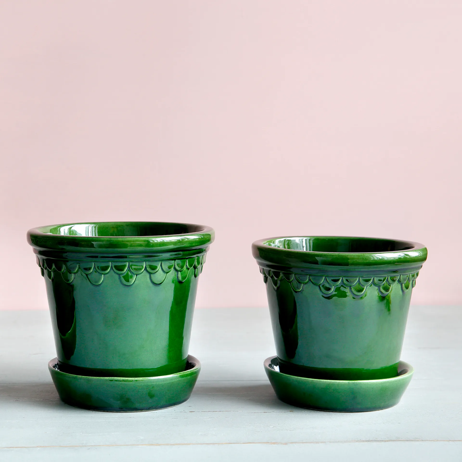 Københavner pot geglazuurd Ø16 cm, Groen Bergs Potter