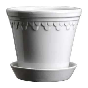 Københavner pot geglazuurd Ø21 cm - Mineral White - Bergs Potter