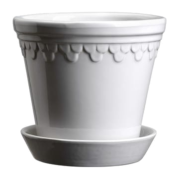 Københavner pot geglazuurd Ø25 cm - Mineral White - Bergs Potter