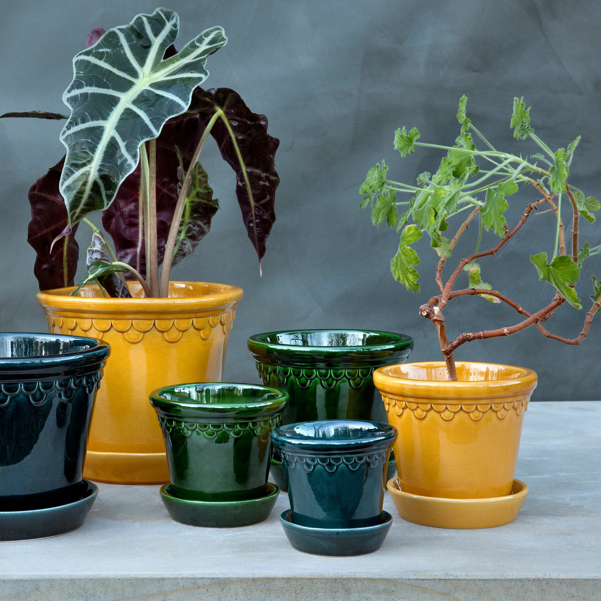 Københavner pot geglazuurd, Geel, Ø18 cm Bergs Potter
