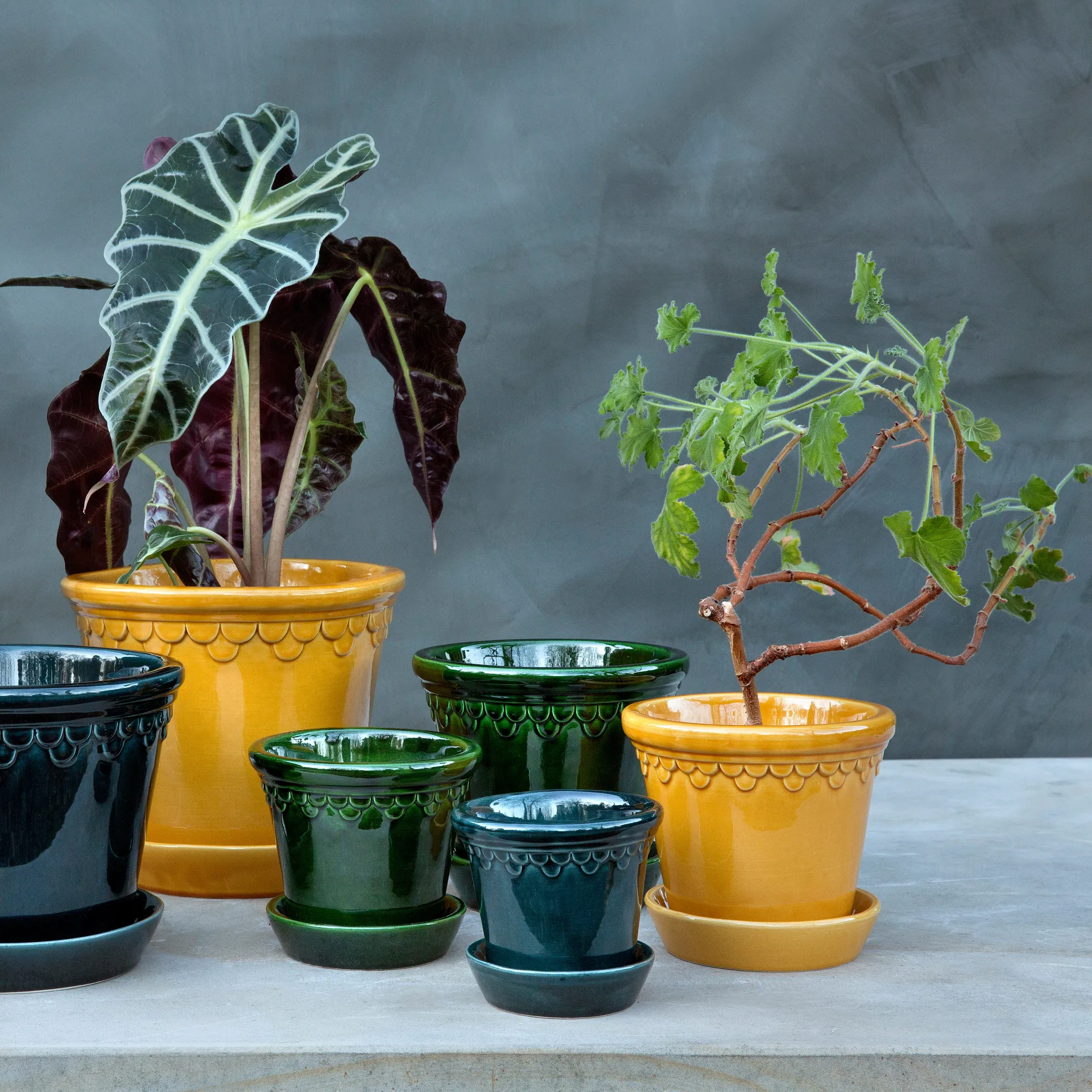 Københavner pot geglazuurd, Groen, Ø12 cm Bergs Potter