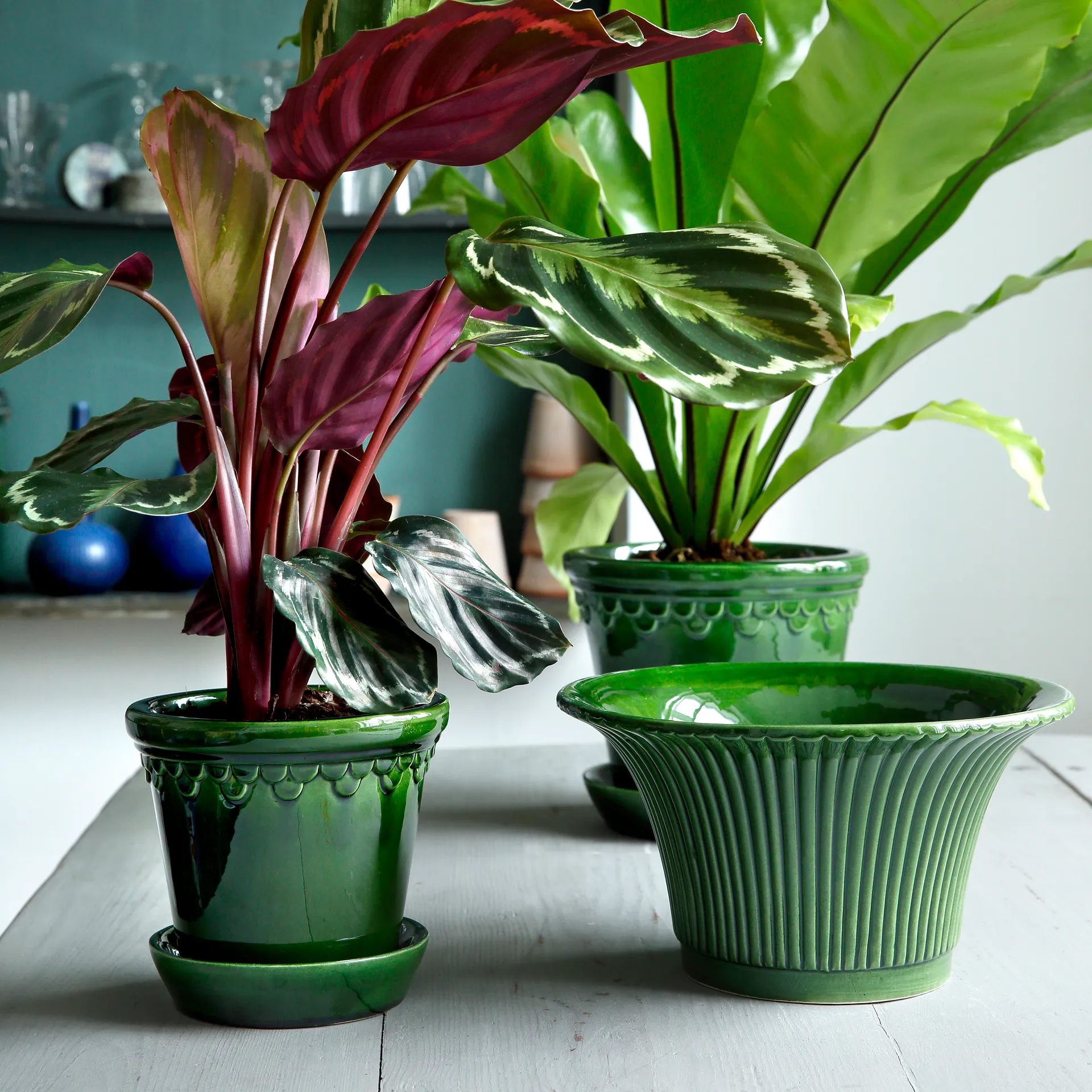 Københavner pot geglazuurd, Groen, Ø16 cm Bergs Potter