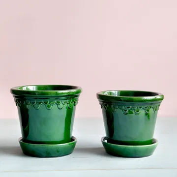 Københavner pot geglazuurd - Groen, Ø16 cm - Bergs Potter