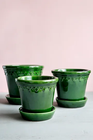 Københavner pot geglazuurd - Groen, Ø18 cm - Bergs Potter