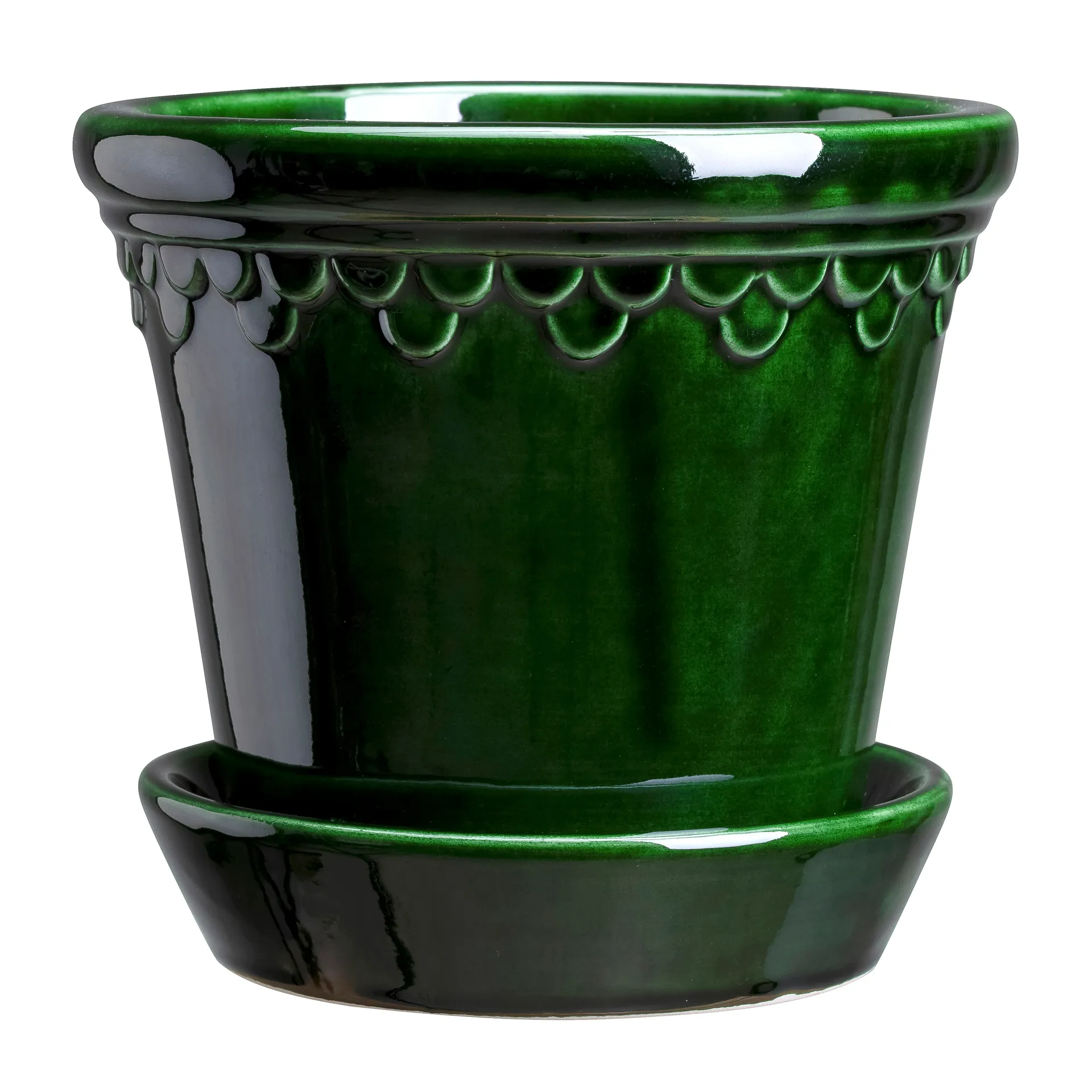Københavner pot geglazuurd, Groen, Ø18 cm Bergs Potter