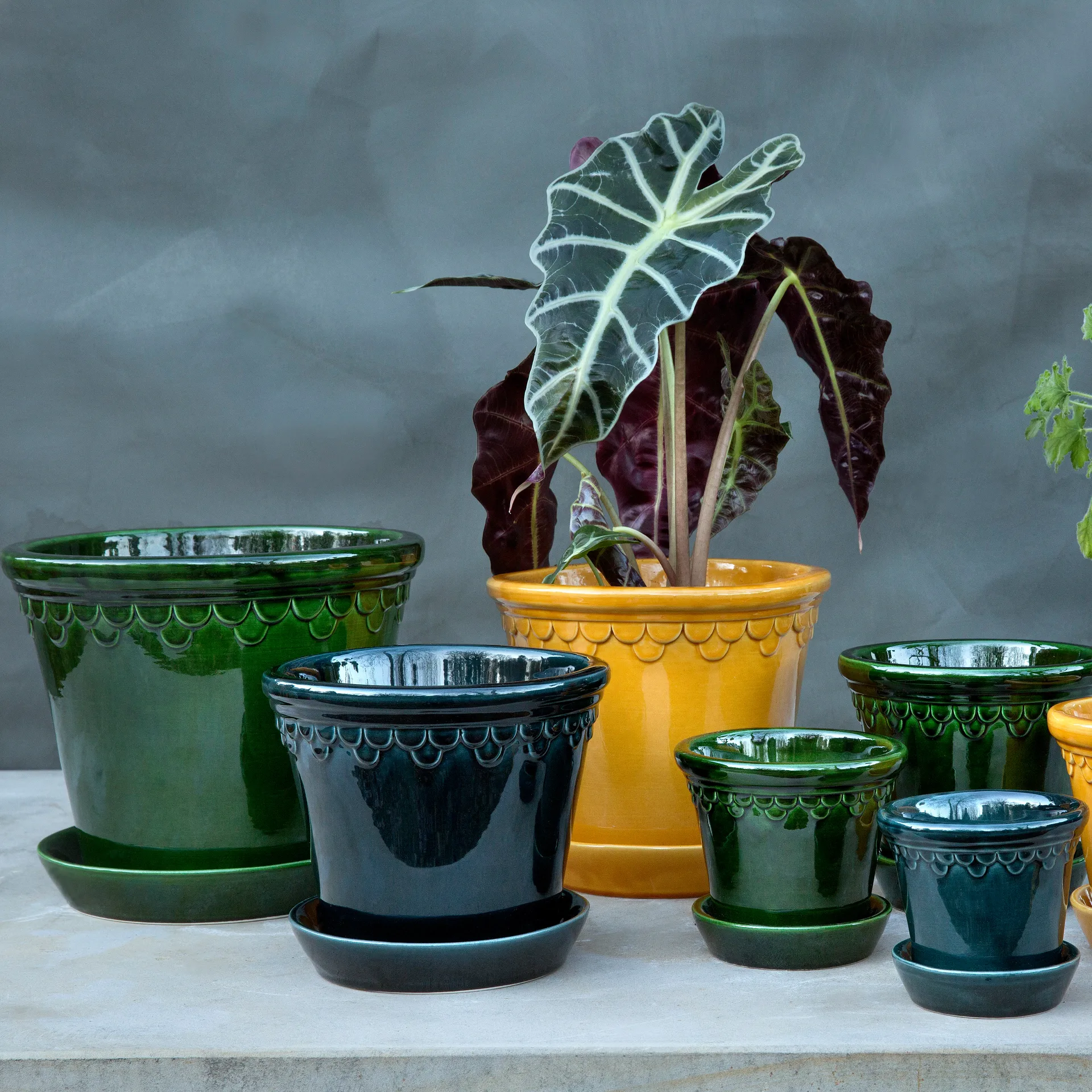 Københavner pot geglazuurd, Groen, Ø25 cm Bergs Potter