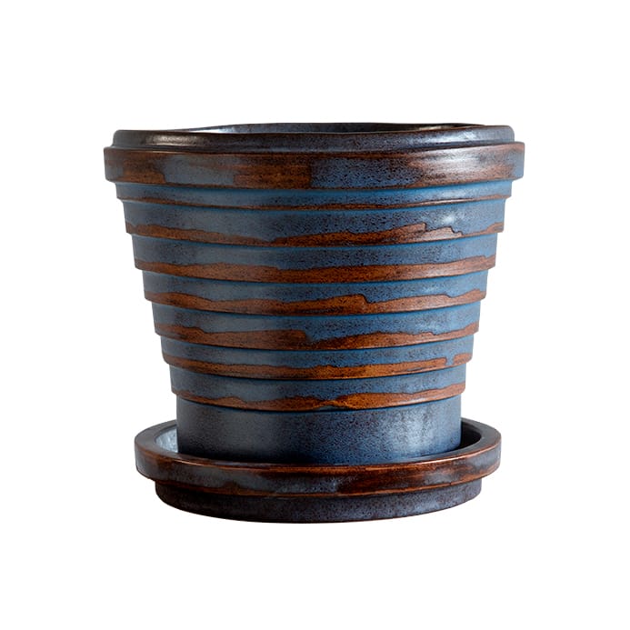 Planet Vintage Metallic pot Ø21 cm - Blue brown - Bergs Potter