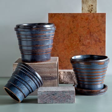 Planet Vintage Metallic pot Ø25 cm - Blue brown - Bergs Potter
