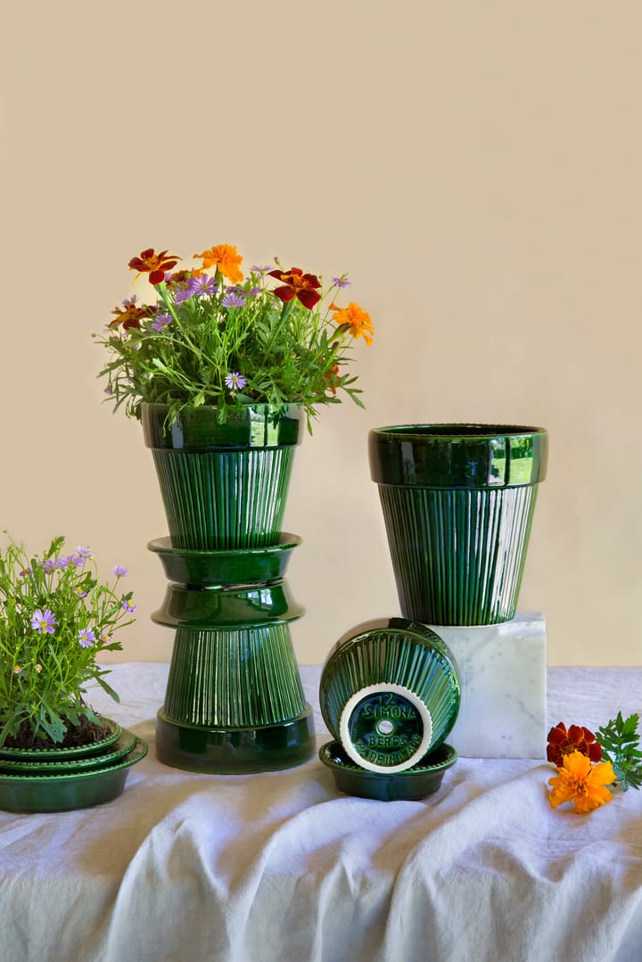 Simona bloempot geglazuurd Ø12 cm, Green Bergs Potter