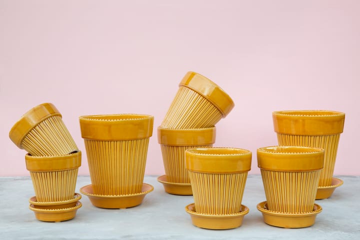 Simona bloempot geglazuurd Ø12 cm, Yellow Bergs Potter