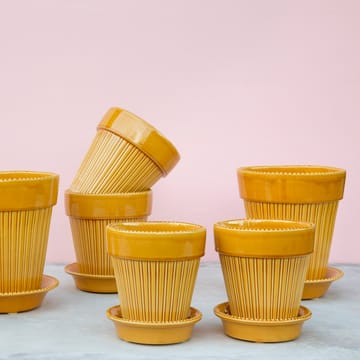 Simona pot geglazuurd Ø14 cm - Geel - Bergs Potter