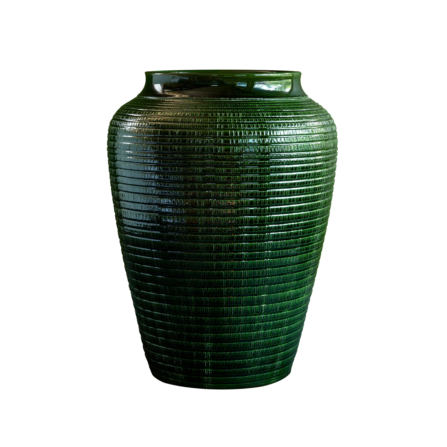 Willow vaas geglazuurd 25 cm, Green emerald Bergs Potter