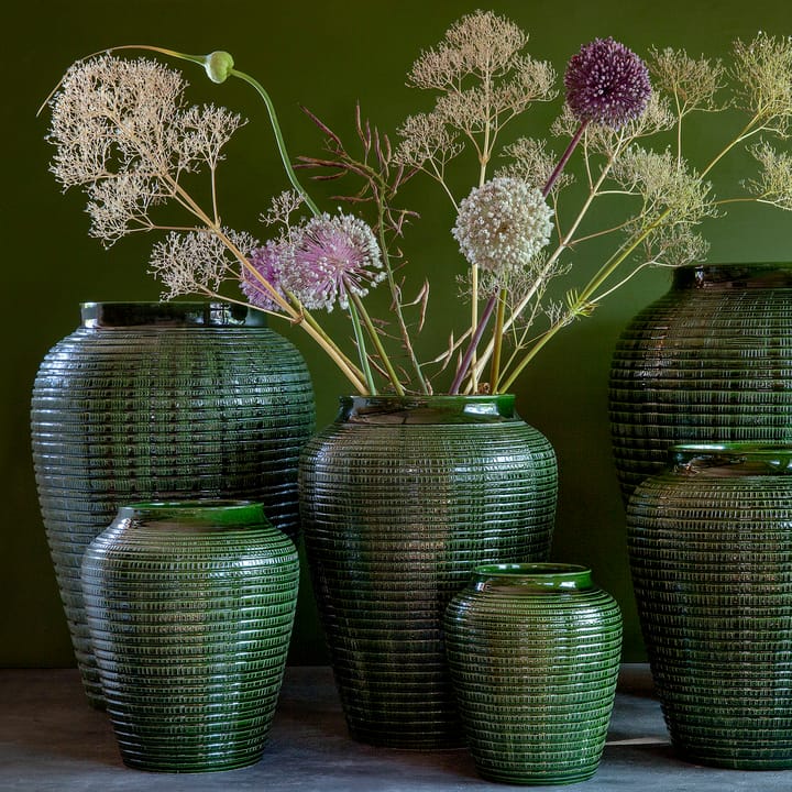 Willow vaas geglazuurd 25 cm - Green emerald - Bergs Potter