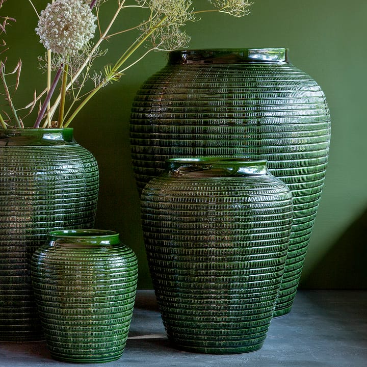 Willow vaas geglazuurd 35 cm, Green emerald Bergs Potter