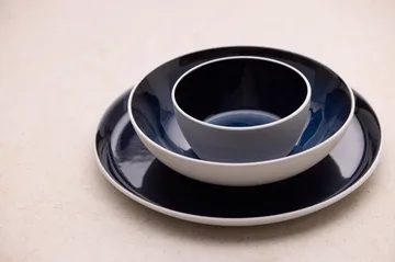 Bitz bord gastro Ø27 cm - Wit-donkerblauw - Bitz