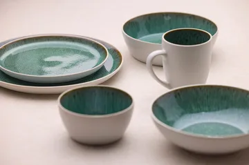 Bitz bord gastro Ø27 cm - Wit-groen - Bitz