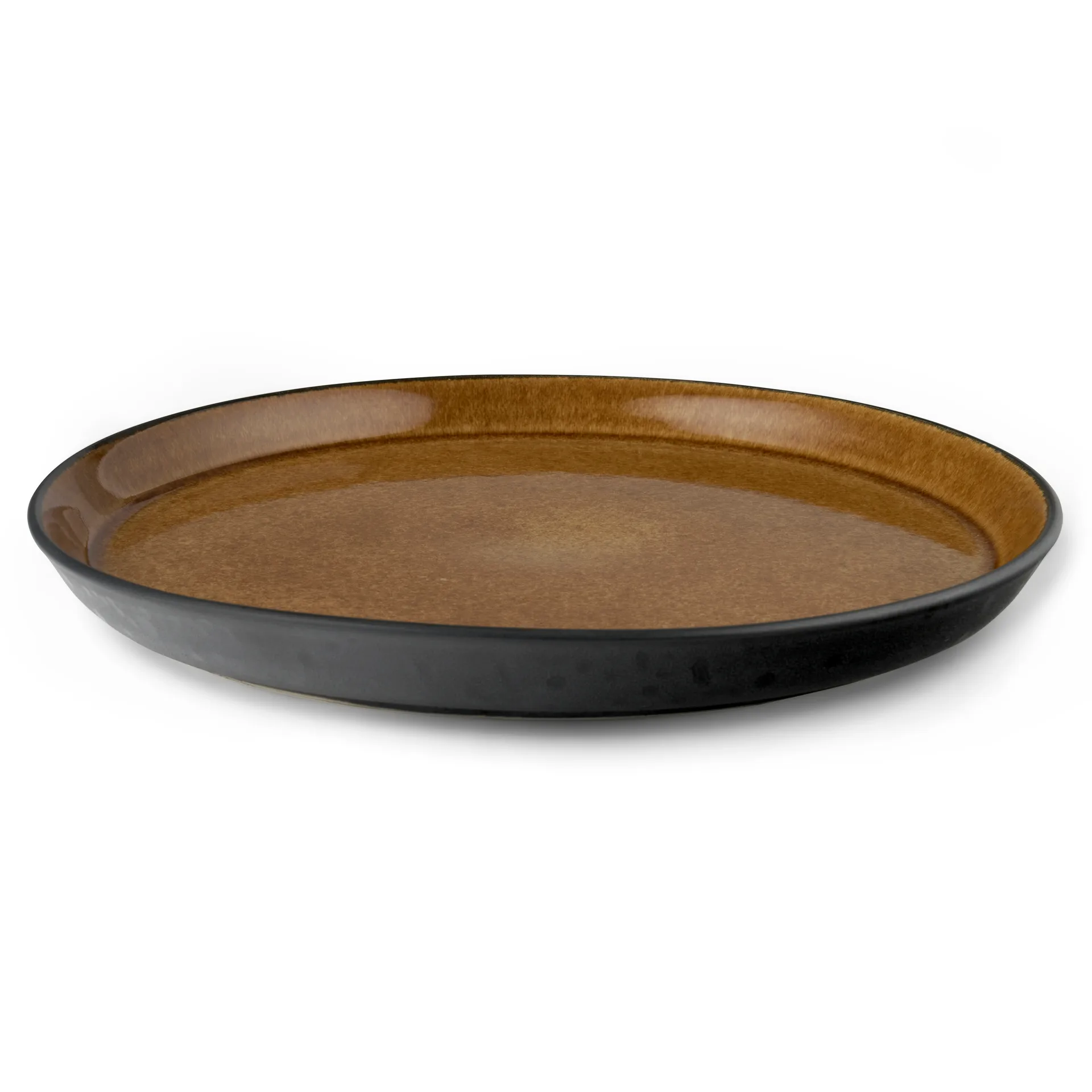 Bitz bord gastro Ø27 cm, Zwart-amber Bitz