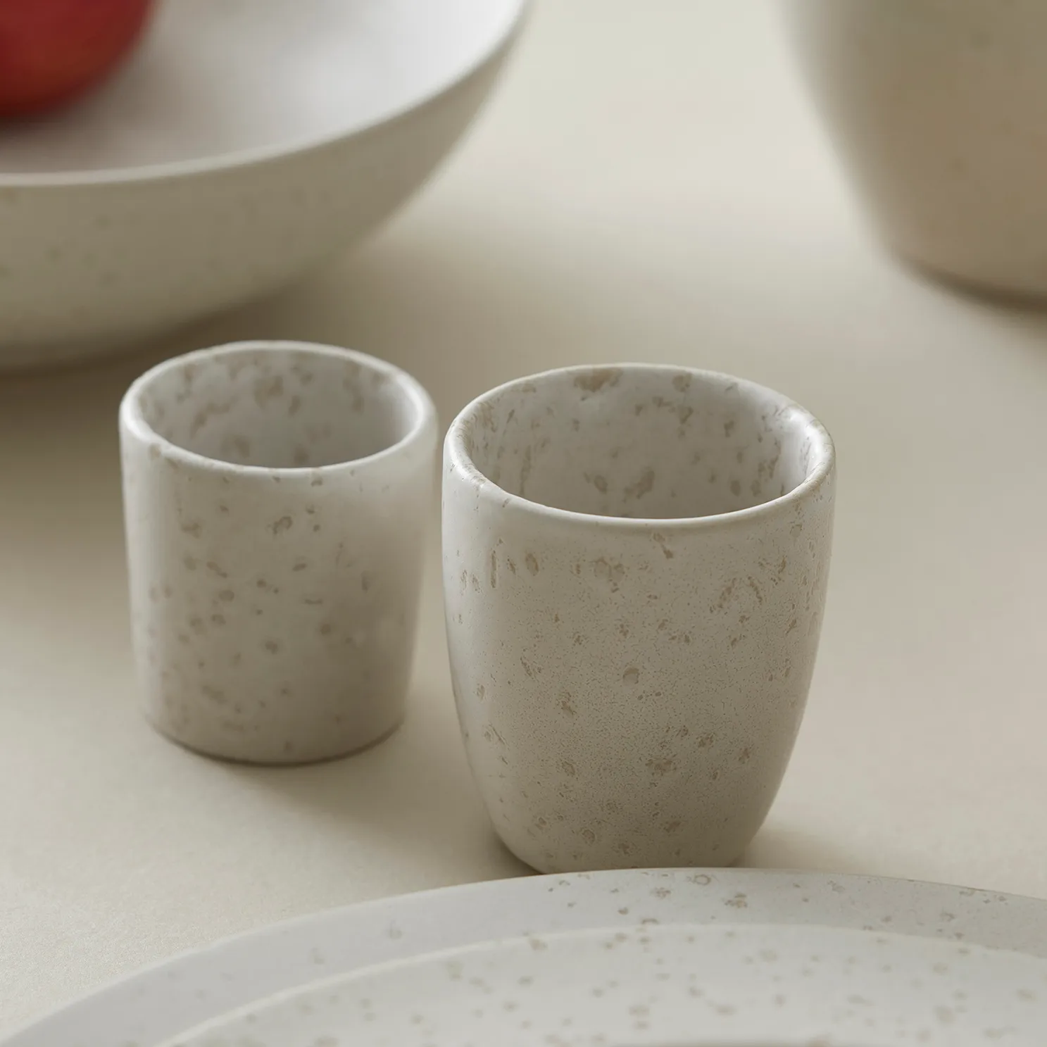 Bitz eierdopje 5 cm mat, Mat roomwit Bitz