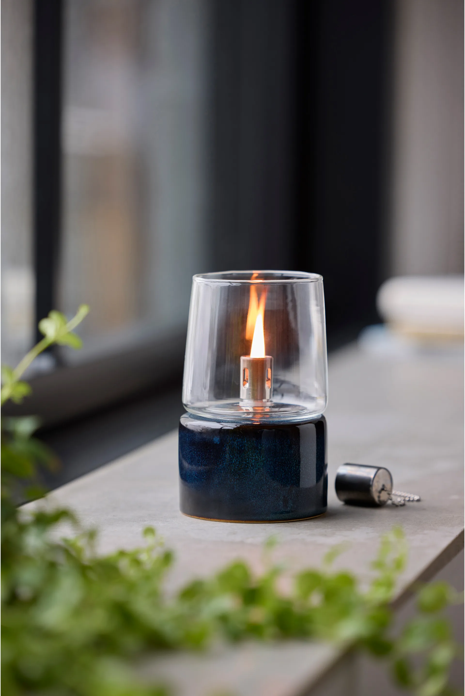 Bitz Gastro olielamp Ø8,5x14 cm, Blauw Bitz