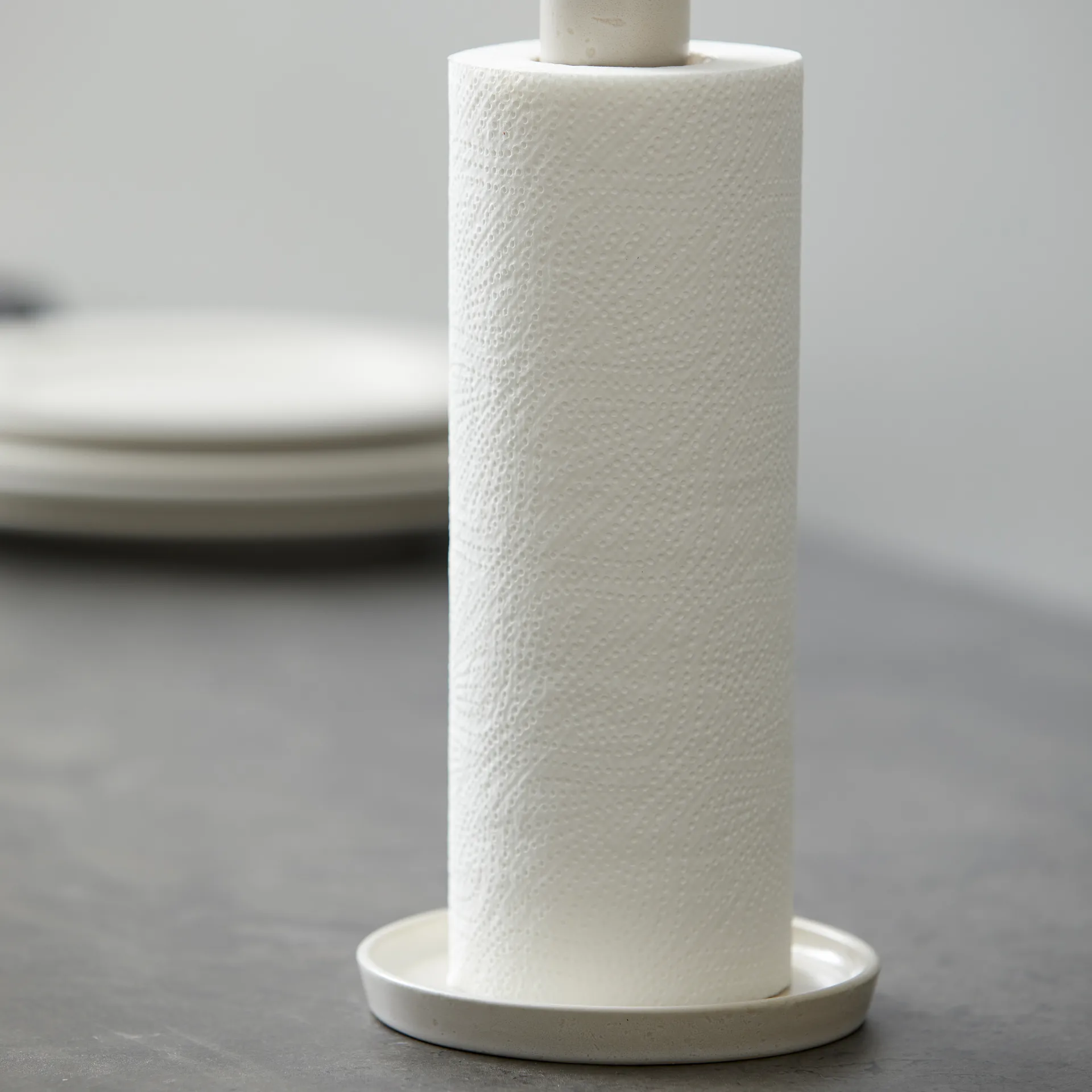 Bitz keukenrolhouder mat, Mat roomwit Bitz
