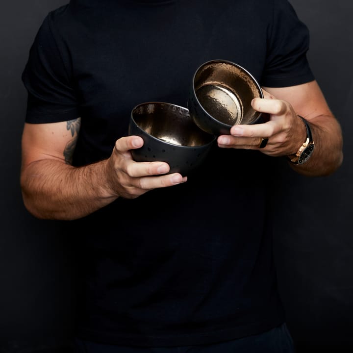 Bitz kom Ø 14 cm zwart, Zwart-brons Bitz