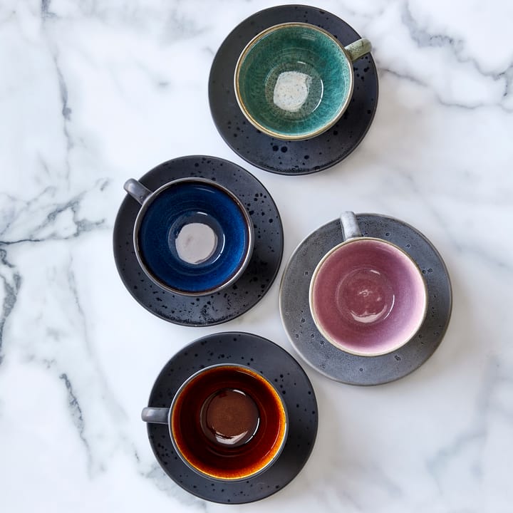 Bitz kop met schotel zwart, Donkerblauw Bitz