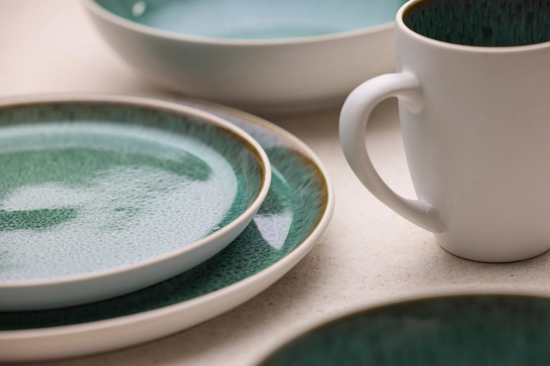 Bitz mok gastro 30 cl, Wit-groen Bitz