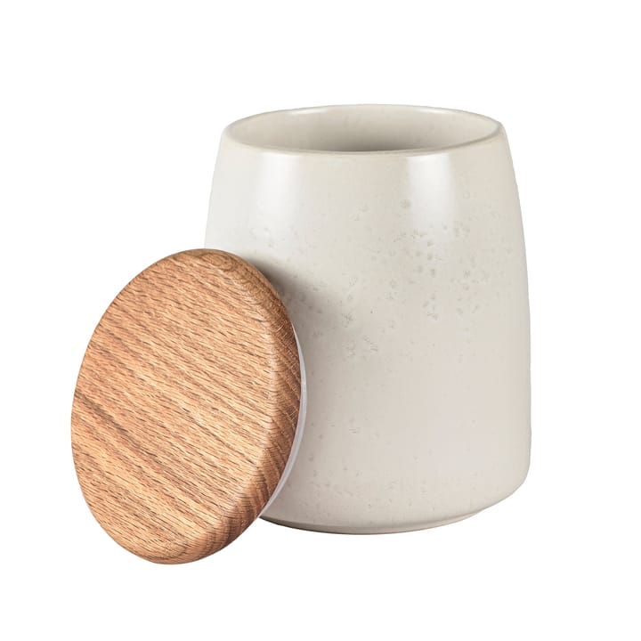 Bitz pot met deksel mat 16,5 cm - Mat roomwit - Bitz