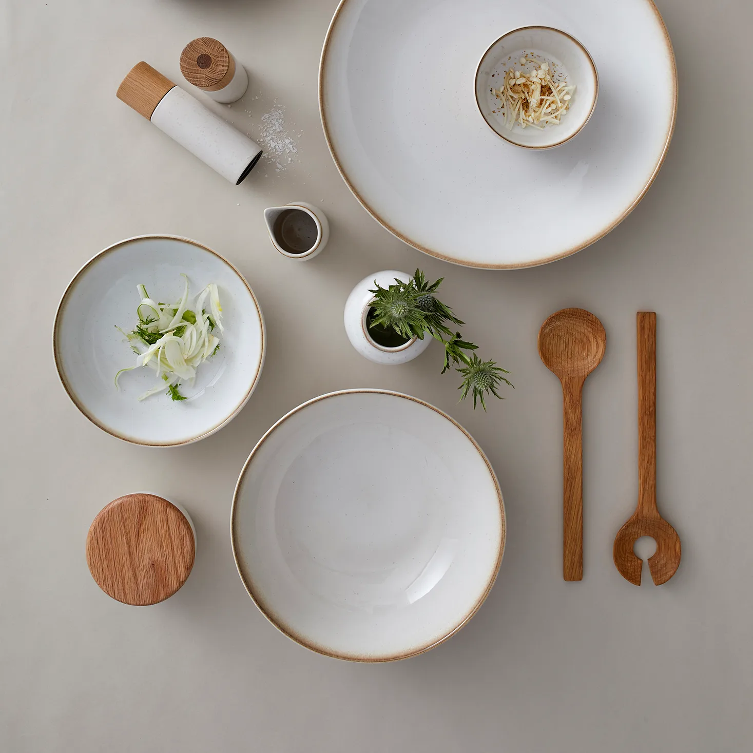 Bitz saladekom Ø30 cm, Roomwit-crème Bitz