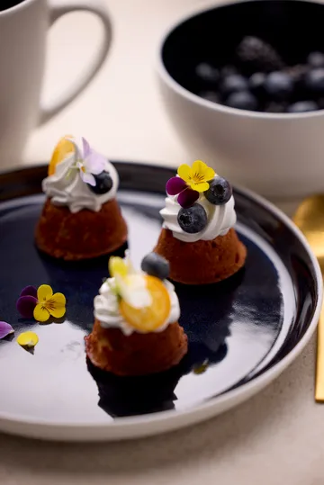 Bitz schaal gastro Ø12 cm - Wit-donkerblauw - Bitz