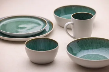 Bitz schaal gastro Ø12 cm - Wit-groen - Bitz