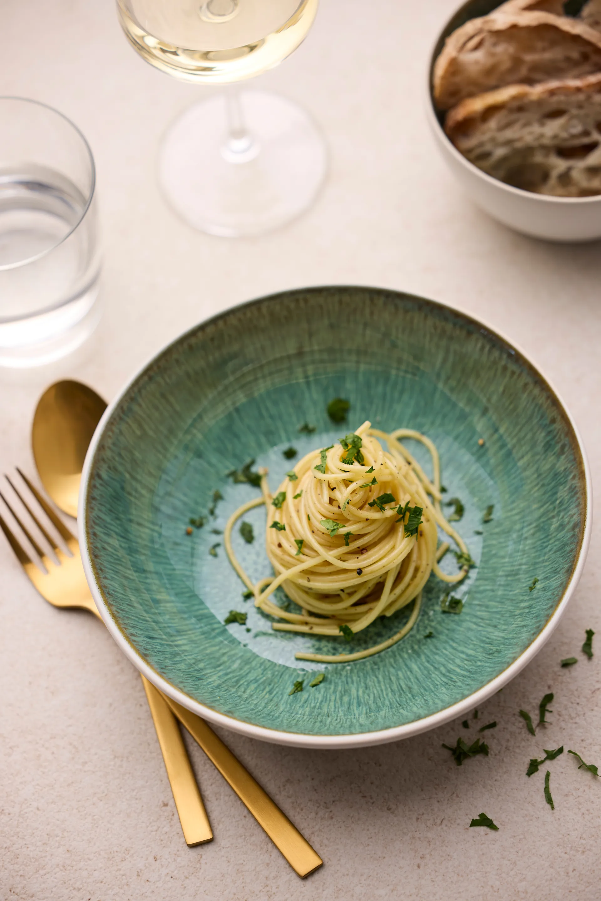 Bitz schaal gastro Ø12 cm, Wit-groen Bitz