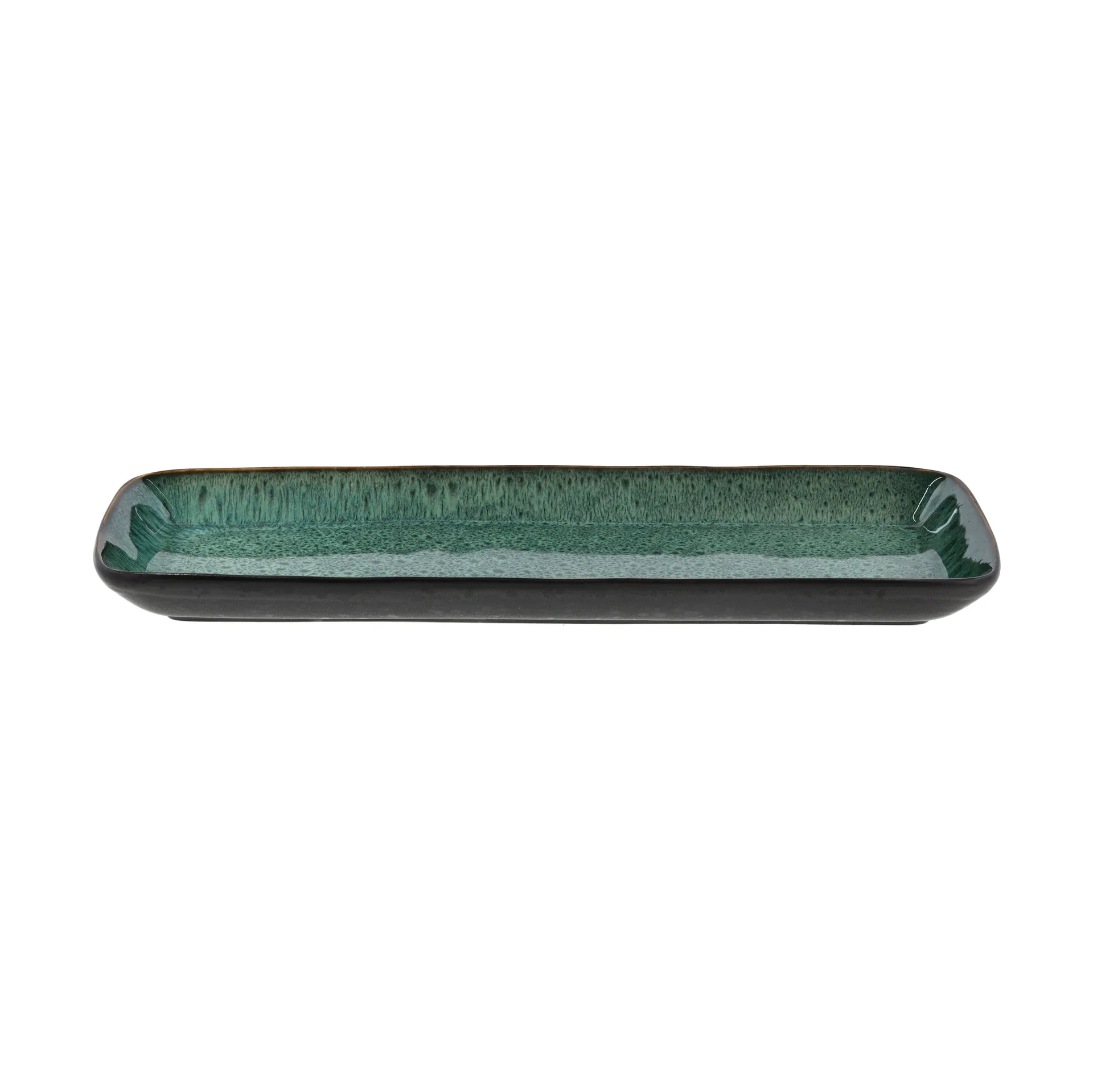 Bitz serveerschaal 38x14 cm, Zwart-groen Bitz