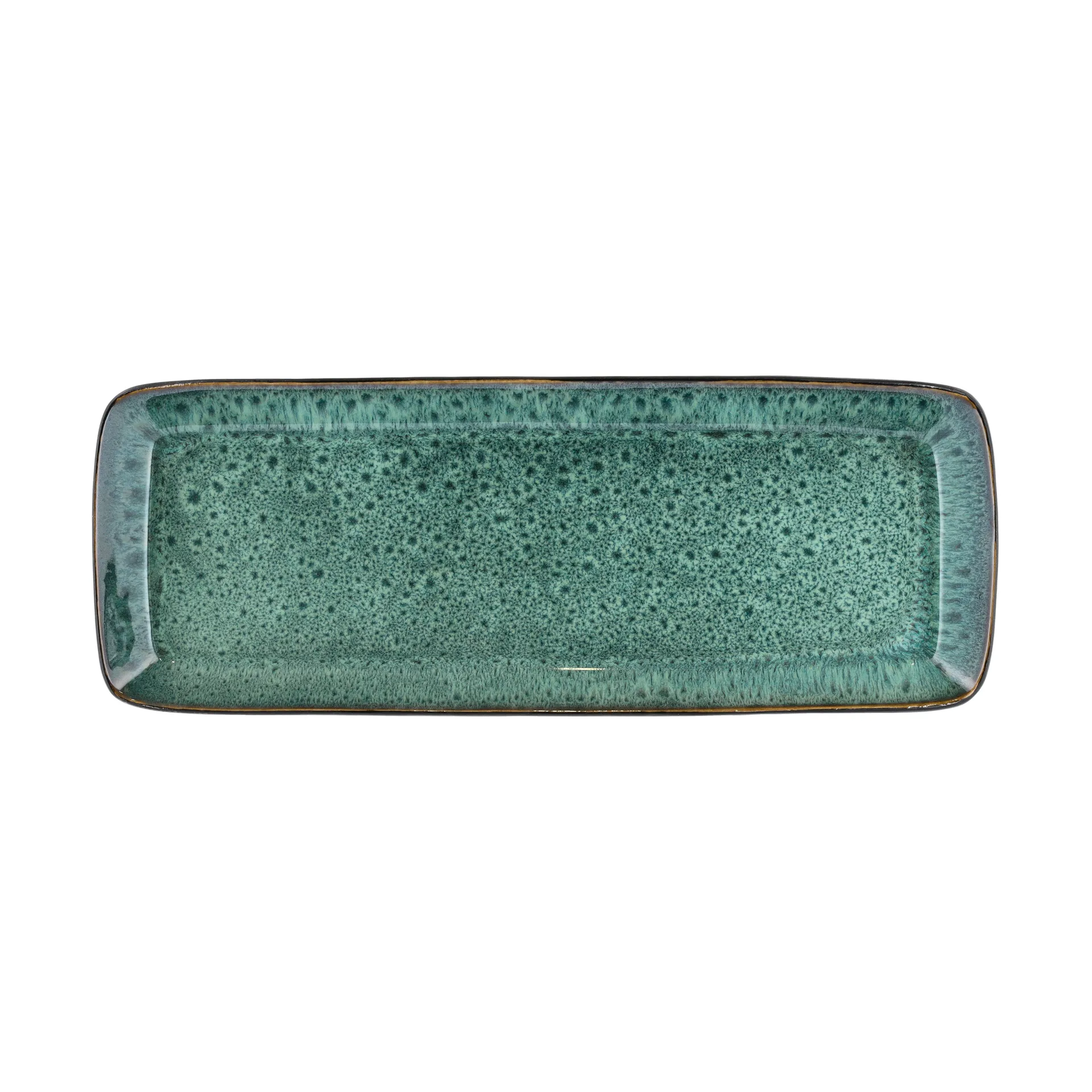 Bitz serveerschaal 38x14 cm, Zwart-groen Bitz