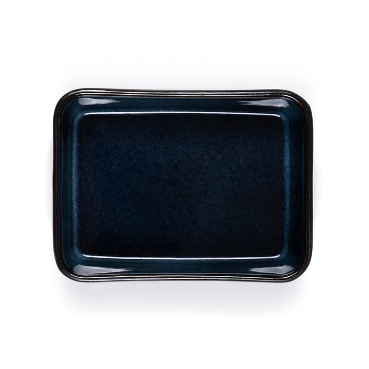 Bitz serveerschaal zwart 19x14 cm, Donkerblauw Bitz