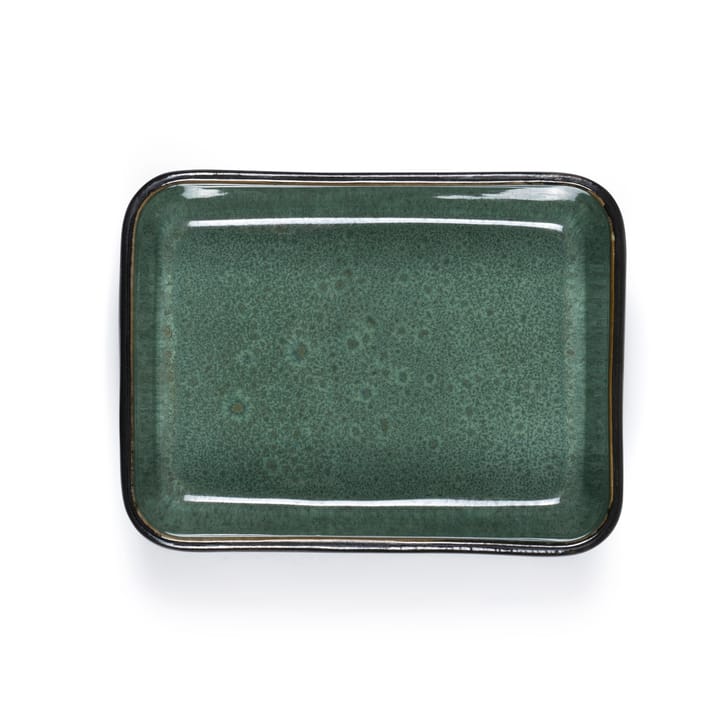 Bitz serveerschaal zwart 19x14 cm, Groen Bitz